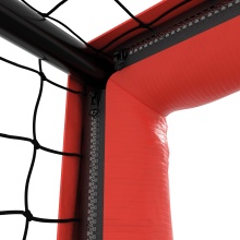 Hudora Football Goal Pro Tect 240 Advanced (high-quality, durable, easy assembly) red - 240x160x85cm